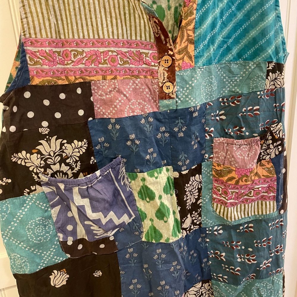 Pol Patchwork Jumpsuit Large New - image 3